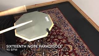 16th note Paradiddle 90 BPM