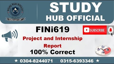 FINi619 internship report, FIN619 internship report,