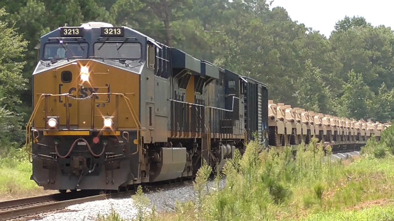 [3L] Monster Train with Military Tanks for the Middle East, Hull - Carlton GA, 08/19/2016 ©mbmars01