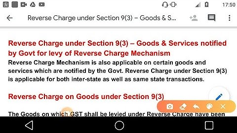 Reverse charged mechanism under section 9(3) under GST for Ca IPCC,B.com ,nta net