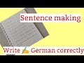 Write German correctly| Eng - German sentences|