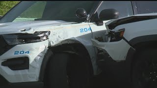 Two arrested after chase ends with Youngstown police cruiser getting hit
