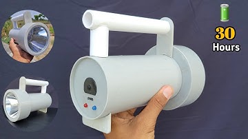 How to make a powerful Torch at home | pvc पाईप से बनाए 30 घंटे लगातार चलने वाली टार्च || MTC HINDI