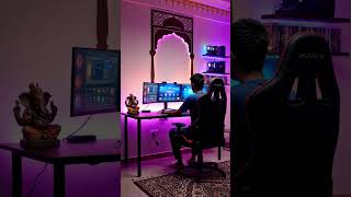 "Wait 😳🔥” → “Indian Gamer Setup 🇮🇳✨”#gaming#luxury#setup#transformation 😎