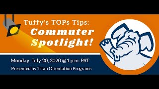 Tuffy's TOPs Tips: Commuter Student Spotlight Webinar