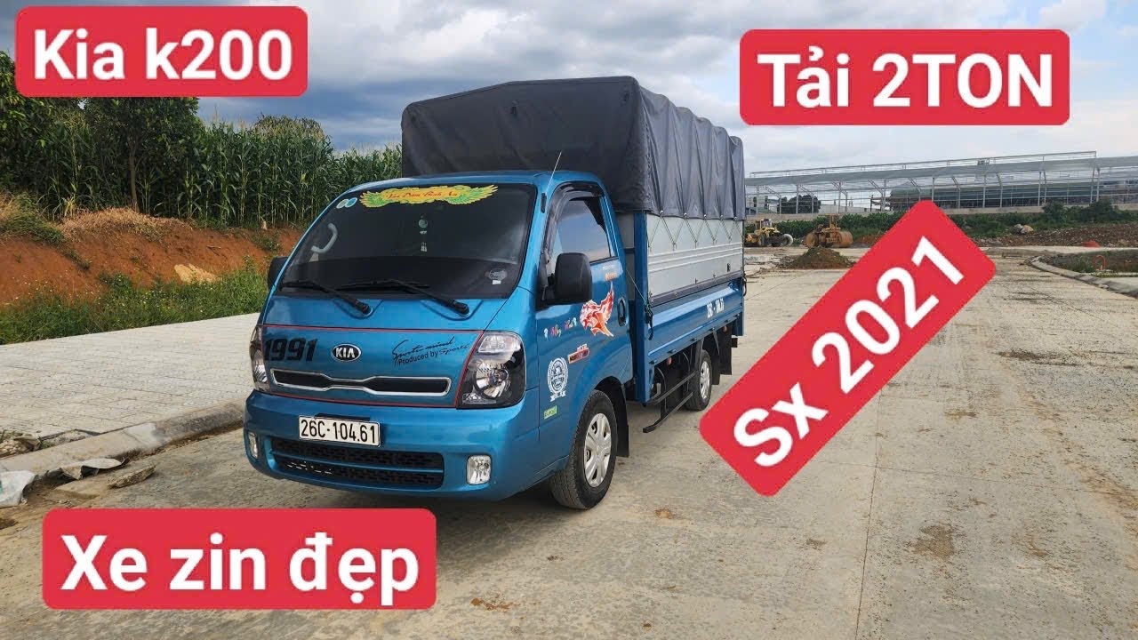 KIA K200 TẢI 1950KG SX 2021 SƠN ZIN MÁY SỐ ZIN XE ĐẸP SÀN LÓT INOX BG 326T  0986844367-0986700999 