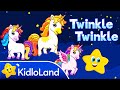 Twinkle twinkle little star with unicorns  nursery rhymes  kids songs  kidloland unicorn songs