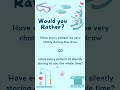 Let's play a game of would you rather! Drop your answers in the comments! 💉🧪