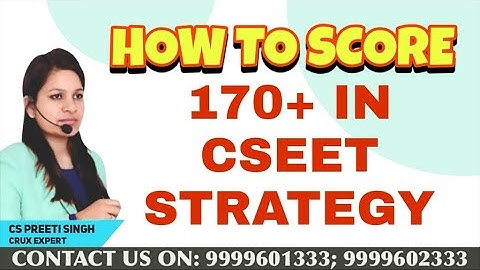 How to Score 170 Marks in CSEET I How To Clear  CSEET I Best Strategy To Clear CS