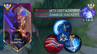 WHEN TOP GLOBAL HANABI ABUSING TOO MUCH MULTIPLE CRIT DAMAGE BUILD!🔥 ( RECOMMENDED INSANE DAMAGE! )