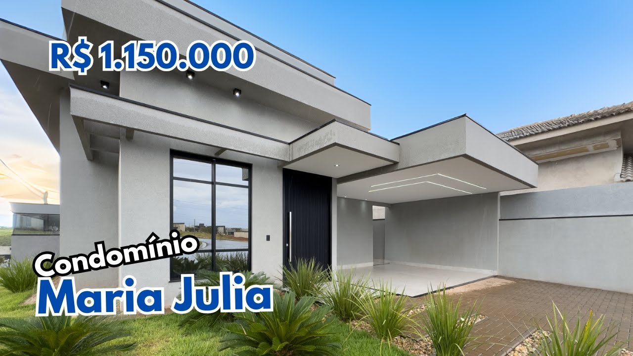 R$ 1.150.000,00 3 quartos, cozinha gourmet, piscina, espaço para escritório Condomínio Maria Julia