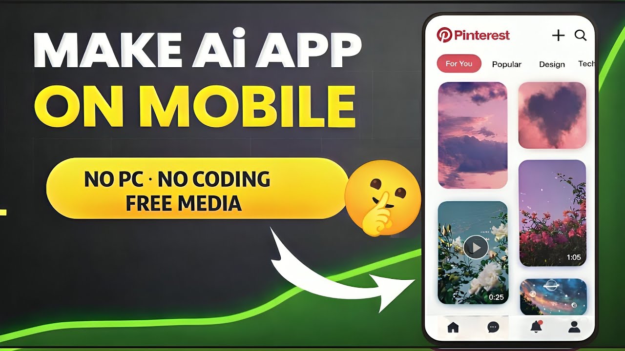 Pinterest Style App with AI (No Coding) 2026 | Mobile Se Pinterest Jaisa App Banao