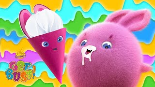SUNNY BUNNIES - How to Make Sunny Bunnies Ice Cream | GET BUSY COMPILATION | Cartoons for Kids