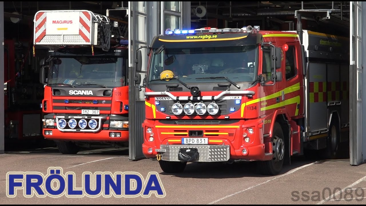 Räddningstjänsten Storgöteborg Frölunda brandstation utryckning [SE | 7.2017]