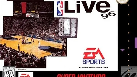 NBA Live 96 (Super Nintendo) - Los Angeles Lakers at Chicago Bulls