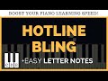 HOTLINE BLING Piano Tutorial Letter Notes Drake 
