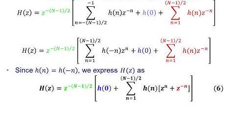FIR filters in digital signal processing (Fourier Series Method)
