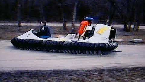 Scat 4 passenger hovercraft in Parking lot