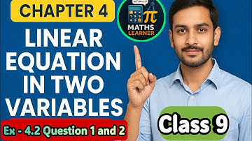 NCERT Maths class 9 | Linear equation in two variables | Exercise 4.2 Question 1 and 2 | 