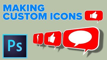 How to make ICONS in Photoshop for your YOUTUBE videos and Channel branding.