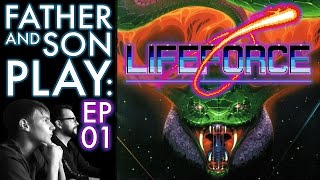 Father and Son Play: Life Force (Salamander) for NES (Famicom)