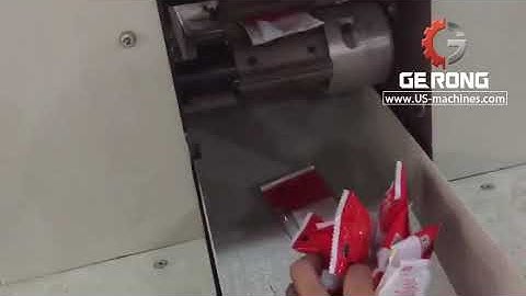 Testing video of automatic candy flow type horizontal type bag packing machine