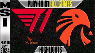 T1 vs EST Highlights ALL GAMES | MSI 2024 PlayIns Round 1 | T1 vs Estral Esports