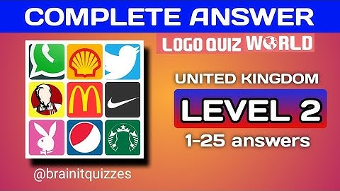 Logo Quiz World, United Kingdom. level 2 answers #logoquiz @brainitquiz