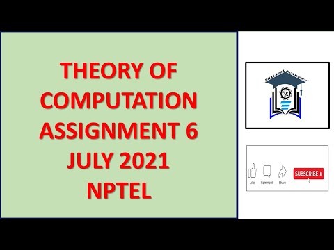 Assignment 6 | Theory of Computation | NPTEL |  July 2021 | Week 6 Solutions | Most Probable Answers