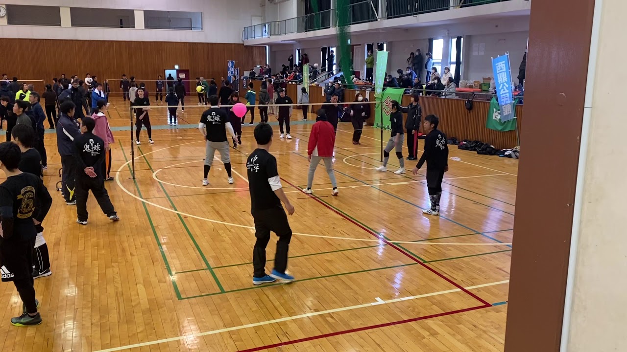 鼎公民館長杯　決勝　ワンバウンドふらばぁーるバレー　決勝