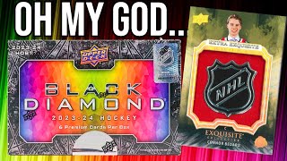 BEDARD PULL !! 2023-24 Upper Deck Black Diamond Hockey Hobby Box Opening !!