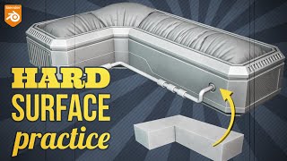 Hard surface tutorial in Blender  cut, cloth, grid and screw