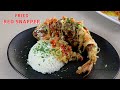 Crispy Fried Red Snapper, with tangy onion sauce