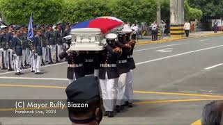 AFP GENERAL'S SALUTE - Arrival honours for Rodolfo Biazon at the Senate (necrological service)