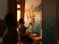 🎨✨ Watch the magic unfold as this talented artist crafts a breathtaking paper mosaic masterpiece! ✂