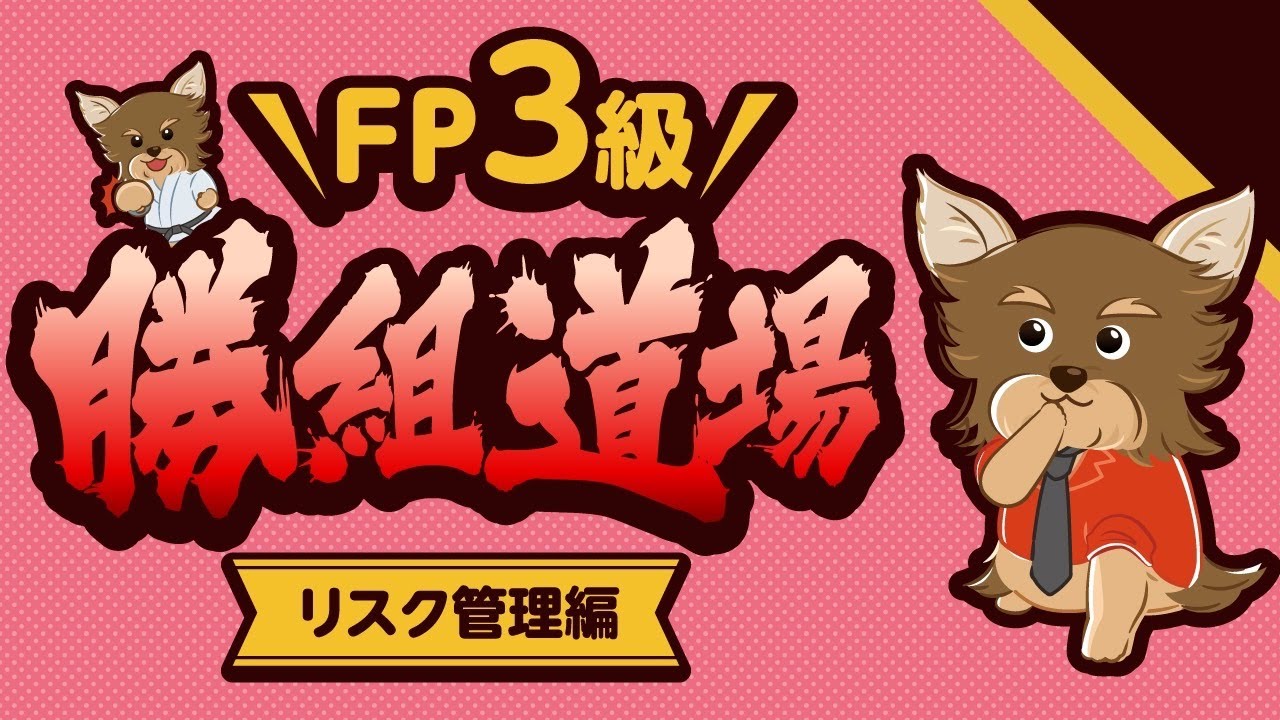 【FP3級解説】 FP3級のリスク分野をたった1時間で完全攻略！【FP3級勝組道場 (リスク管理編)】