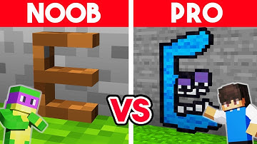 Minecraft NOOB vs PRO: TINY ALPHABET LORE Build Challenge! (Letter E)
