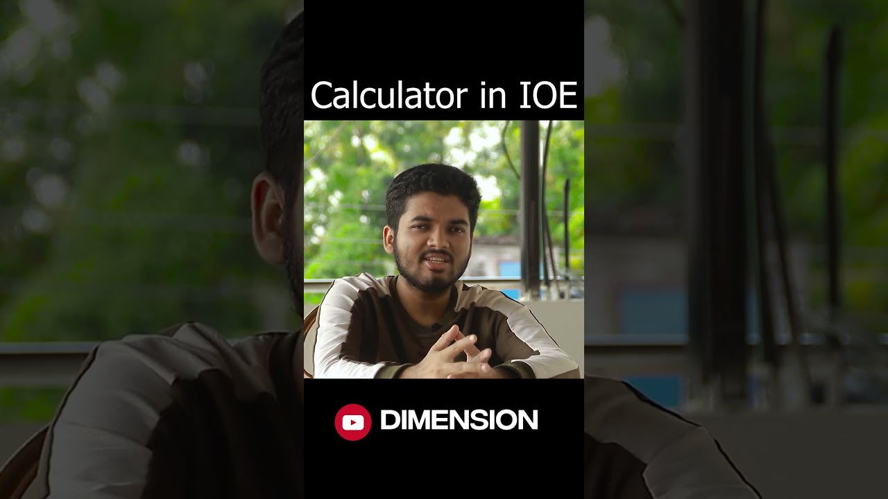 Can we solve math's questions in IOE with calculator ??   Nirajan Subedi ( IOE rank: 55 & Compex ).