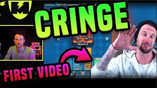 WOW...REACTING TO MY FIRST CLASH ROYALE VIDEO