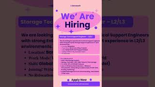 Technical Support Engineer Jobs in Bangalore | Apply Now#shorts,#itjobs #nontech #ytshorts #fresher