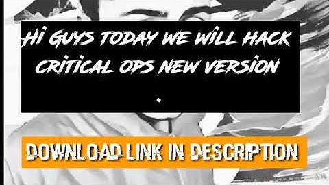 Critical ops hack Mega MOD with radar hack ,anti ban