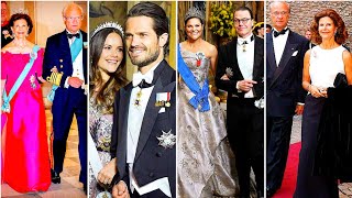 Gala dinner with the Swedish Royal family Amazing Couple photo album|| Sweden Couple Long maxi