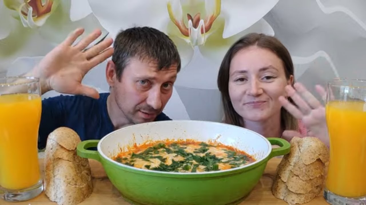 МУКБАНГ ШАКШУКА С ПАРМЕЗАНОМ / ОСТАВЬ ДЕТЯМ 😂| MUKBANG SHAKSHUKA WITH PARMESAN