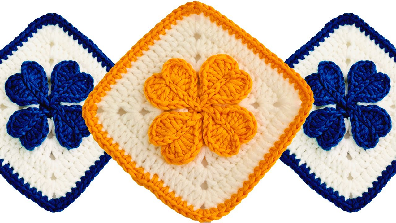 TODO EN CROCHET TEJIDO FACIL Y RAPIDO cuadrado a crochet como tejerlo