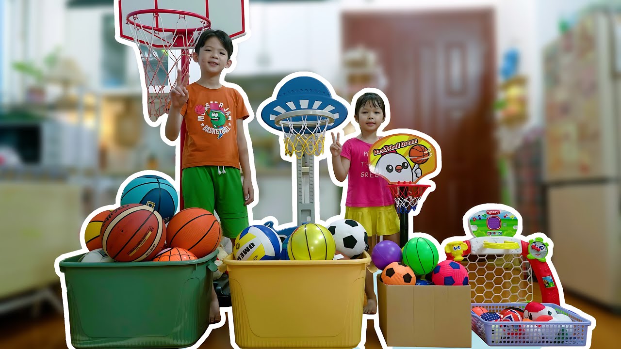 Kids Playing with Sport Balls Compilation | Basketball Shooting on All Hoops!