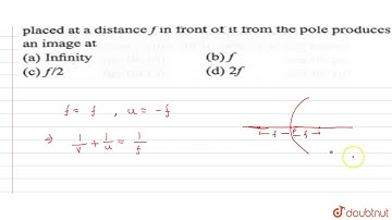 A convex mirrorr has a focal length `f`. A real object is placed at a distance `f` in front of it