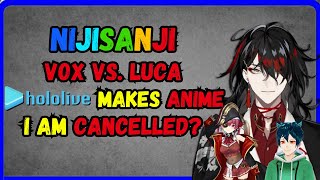 Nijisaji Vox sneak Luca attack, Hololive anime, me cancelled