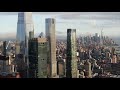 The Hudson Yards in NYC Drone