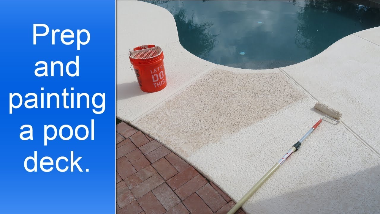 Painting a pool deck. YouTube