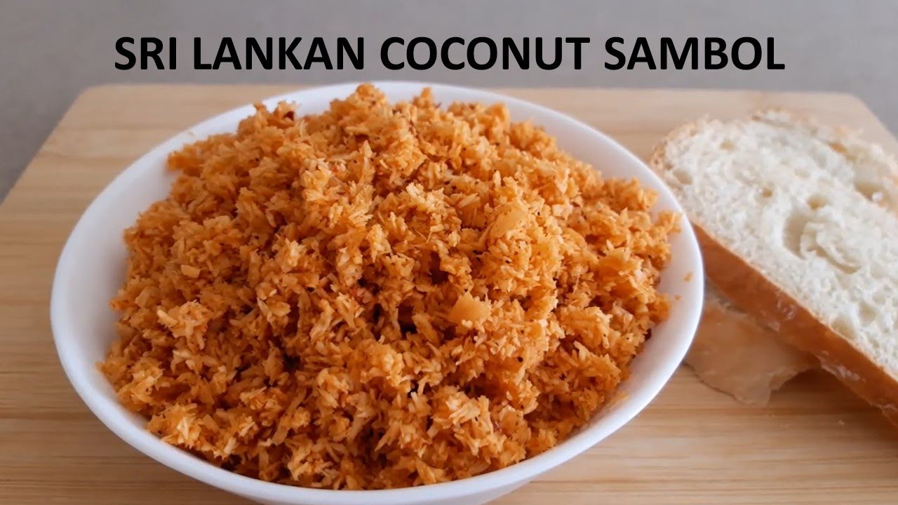 Pol sambol පොල් සම්බෝල Pol sambola with desiccated coconut Pol
